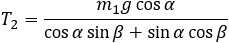 T_2=(m_1 g)/(2 sin⁡α) example 5