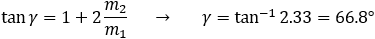 tan⁡γ=1+2 m_2/m_1