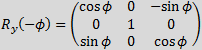 Rotation about> y axis