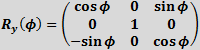 Rotation about> y axis