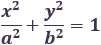 x^2/a^2 +y^2/b^2 =1