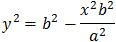 y^2=b^2-(x^2 b^2)/a^2 