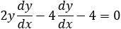 dy/dx=m=1/(2y_1,2-6)