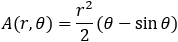 A(r,θ)=r^2/2 (θ-sin⁡θ)
