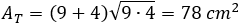 A_T=(9+4) √(9∙4)=78