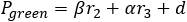 P_green=βr_2+αr_3+d