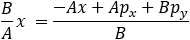 B/A x =(-Ax+Ap_x+Bp_y)/B