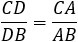 CD/DB=CA/AB